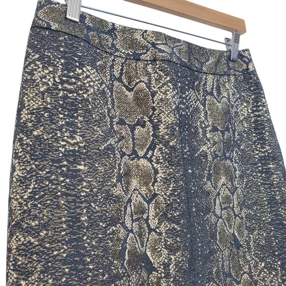 Worthington | Metallic Snakeskin Animal Print Mobwife Pencil Mini Skirt - Picture 2 of 7